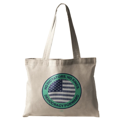No Dictators - Circle (Natural Canvas Tote)