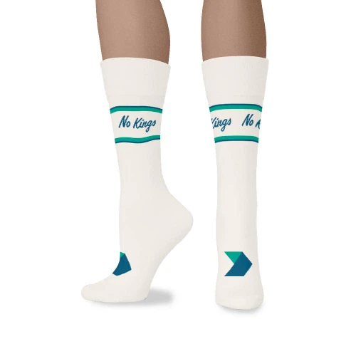 No Kings (White Crew Sock)