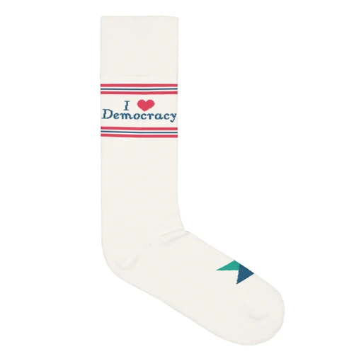 I Heart Democracy (White Crew Sock)