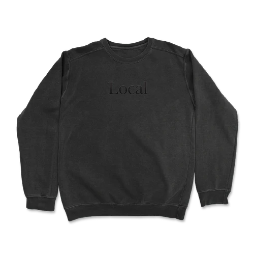Local (Embroidered Black Crewneck Sweatshirt)