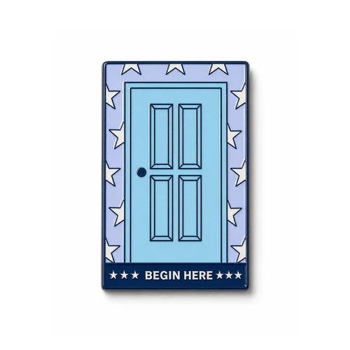 Begin Here (Enamel Lapel Pin)