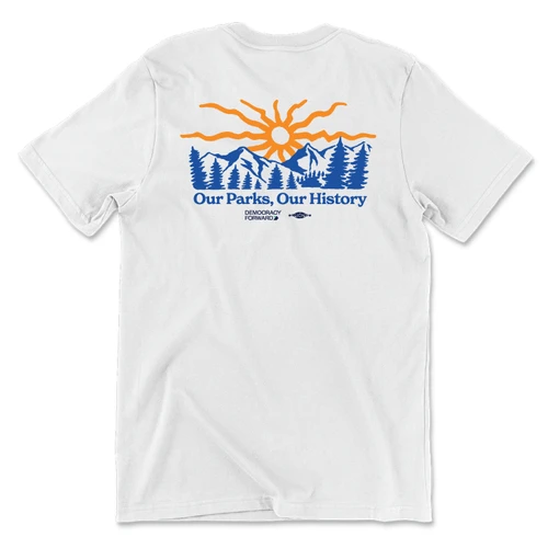 Our Parks, Our History (Unisex White Tee)
