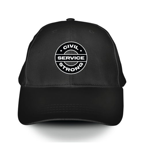 Civil Service Strong - Black (Black Baseball Cap) Civil Service Strong - Black (Black Baseball Cap)