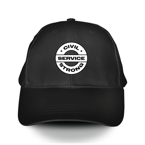 Civil Service Strong - White (Black Baseball Cap) Civil Service Strong - White (Black Baseball Cap)