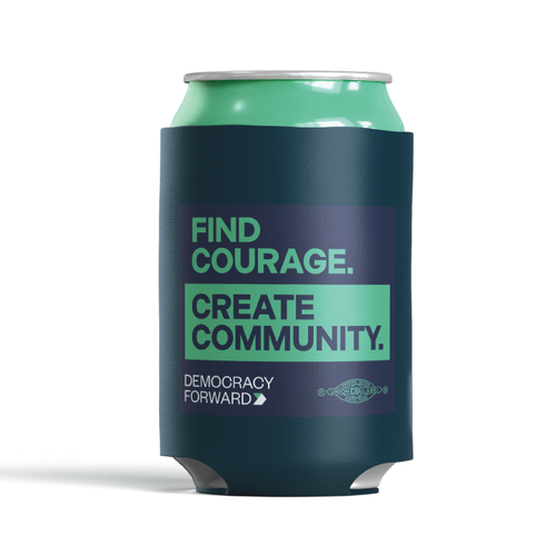 Find Courage - Square (Navy Can Cooler)