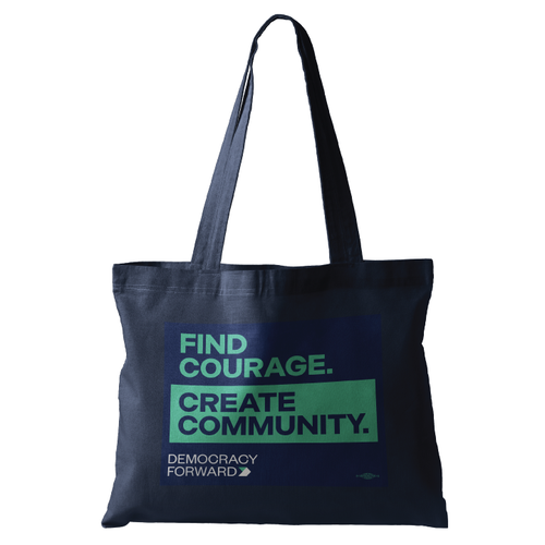Find Courage - Square (Navy Canvas Tote)