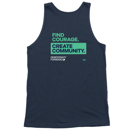 Find Courage - Square (Unisex Navy Tank)