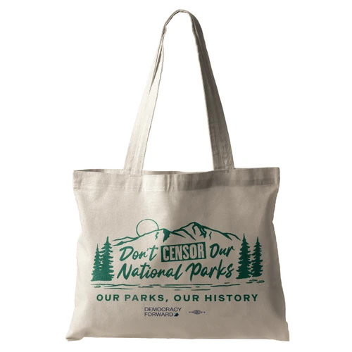 Don't Censor Our National Parks (Natural Canvas Tote)
