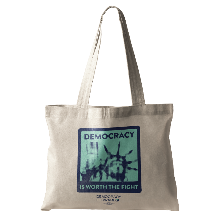 Worth The Fight - Mint (Natural Canvas Tote)