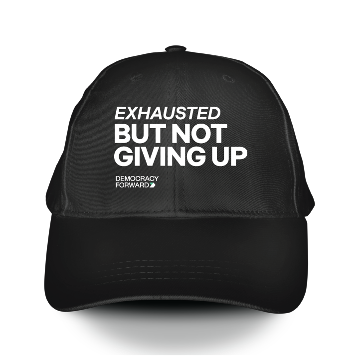 Exhausted But Not Giving Up (Black Baseball Cap)