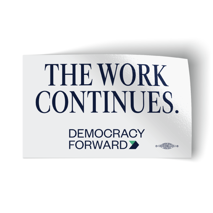 The Work Continues (5" x 3" Vinyl Sticker -- Pack of Two!)