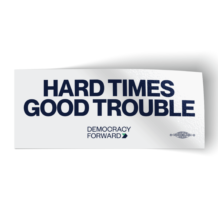Hard Times Good Trouble (6" x 2.5" Vinyl Sticker -- Pack of Two!)
