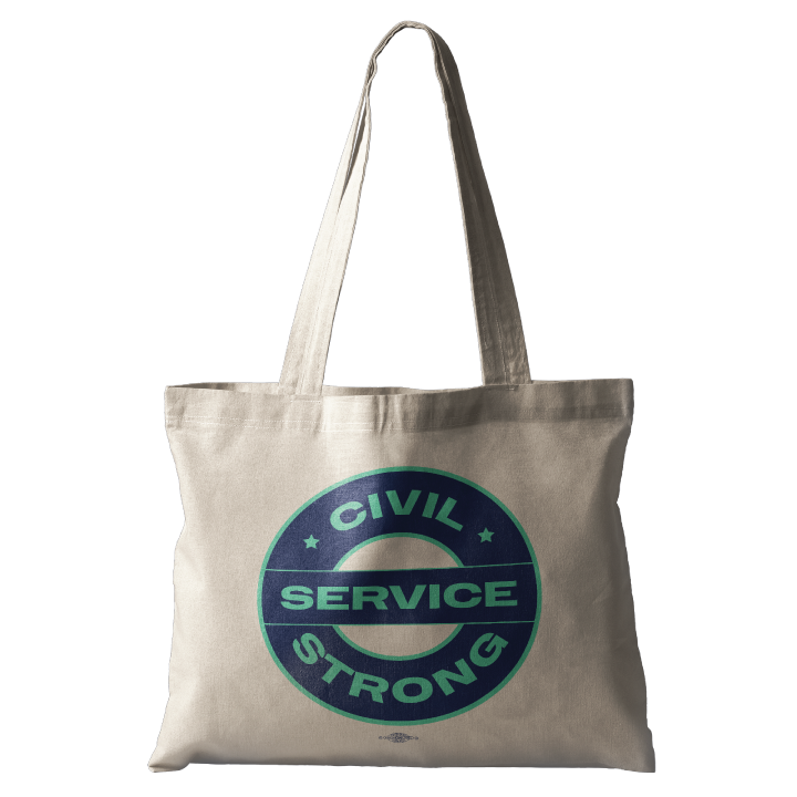 Civil Service Strong - Color (Natural Canvas Tote)
