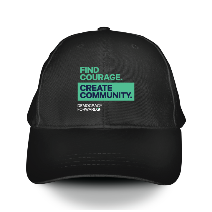 Find Courage - Square (Black Baseball Cap)