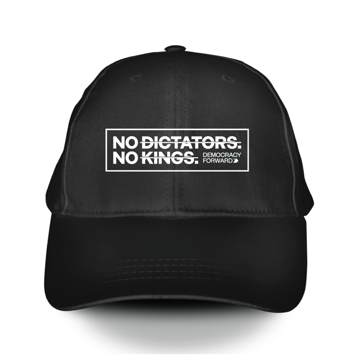 No Dictators - Rectangle (Black Baseball Cap)