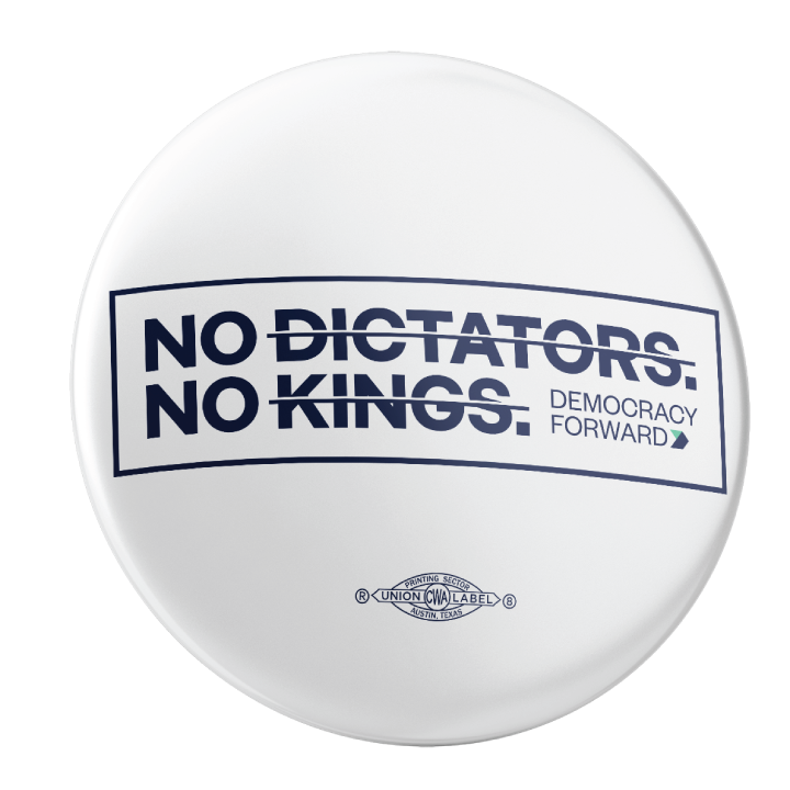 No Dictators - Rectangle (2.25" Pin-Back Button -- Pack Of Two!)