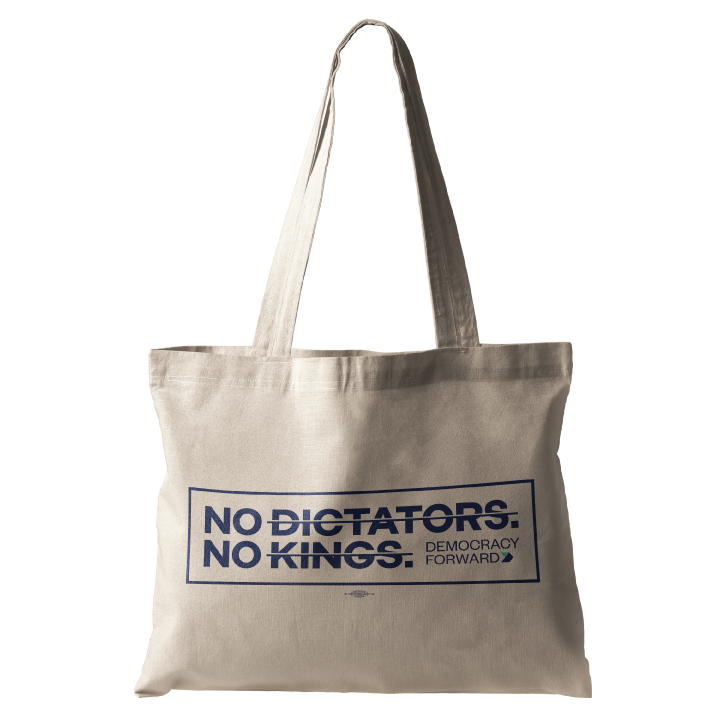 No Dictators - Rectangle (Natural Canvas Tote)