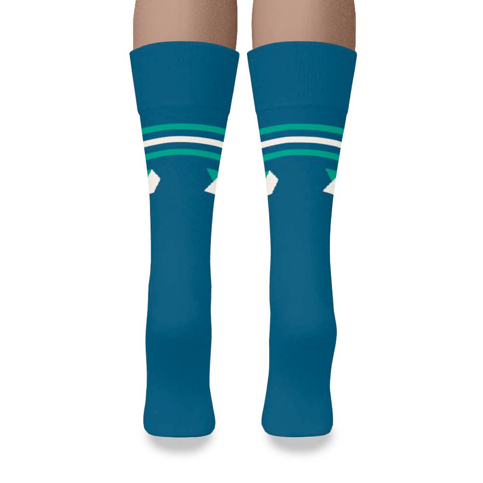 Democracy Is Not a Spectator Sport (Blue Crew Sock)