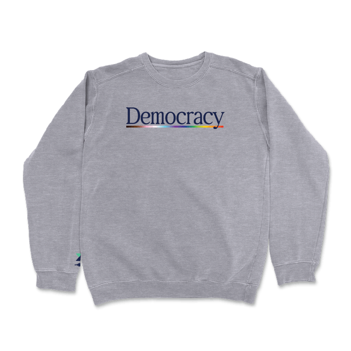Democracy - Pride (Dark Ash Crewneck Sweatshirt)