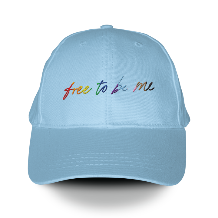 Free To Be Me (Embroidered Light Blue Hat)