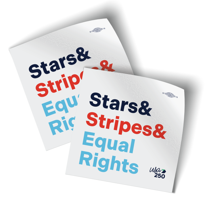 Equal Rights - Ampersand (4" x 4" Vinyl Sticker -- Pack of Two!)