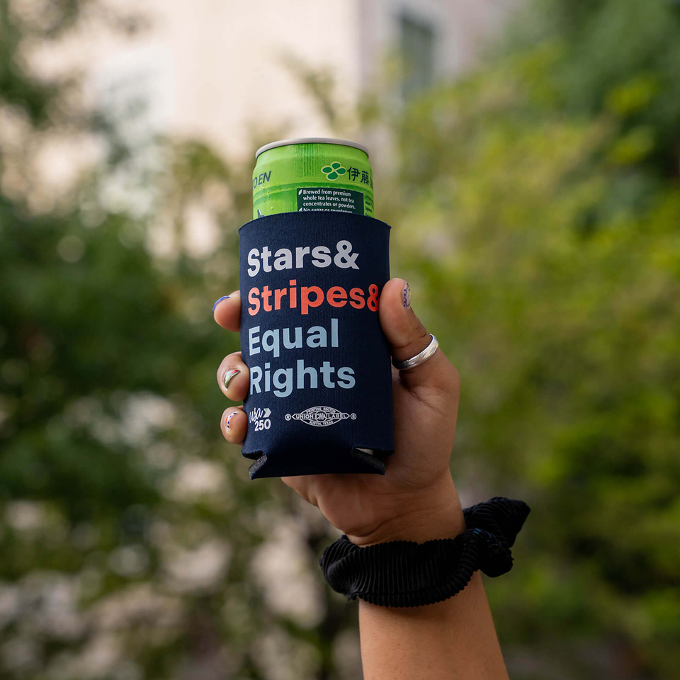 Equal Rights - Ampersand (Navy Can Cooler)
