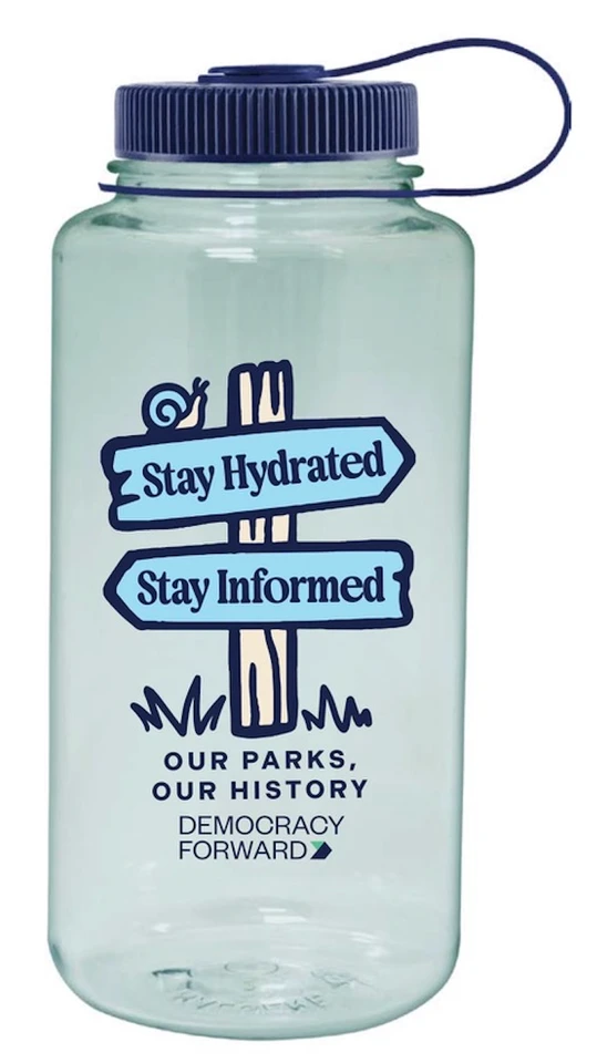 Stay Hydrated, Stay Informed  (Water Bottle)