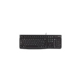 Logitech K120 Wired Keyboard Quiet typing Spill-resistant Durable keys Thin profile Curved space bar Adjustable tilt legs