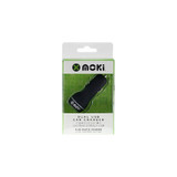 Moki Dual USB Car Charger Blk