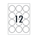 Avery Labels L7105 Rd 60mm 12Up Packet of 10