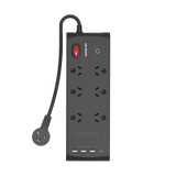 Monster 6-Port Surge+USB Black