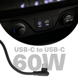 DriveSync 70cm Magnetic Silicone USB-C to USB-C  Right Angled Cable