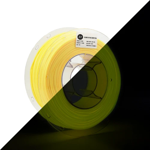 3D Meta Glow in the Dark PLA Yellow - Colour in Light 1KG Spool M-PLA-GDYELL-1KGX1.75MM