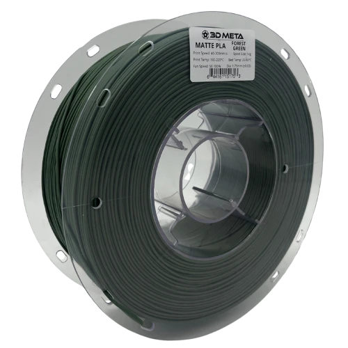 3D Meta Matte PLA Forest Green 1KG Spool M-PLA-MAFORGRE-1KGX1.75MM