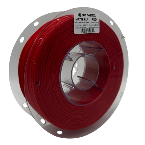 3D Meta Matte PLA Red 1KG Spool M-PLA-MARED-1KGX1.75MM