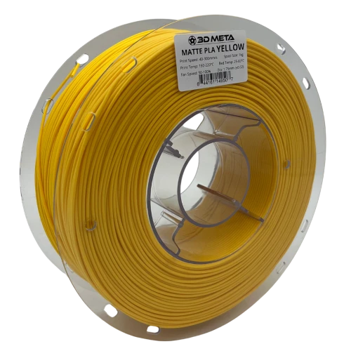 3D Meta Matte PLA Yellow 1KG Spool M-PLA-MAYELL-1KGX1.75MM
