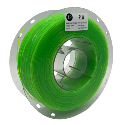 3D Meta Transparent PLA Transparent Green 1KG Spool M-PLA-TGRE-1KGX1.75MM