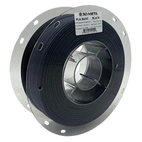 3D Meta PLA Basic Black 1KG Spool M-PLAB-BLA-1KGX1.75MM