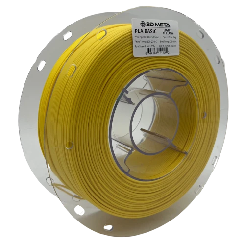 3D Meta PLA Basic Light Yellow 1KG Spool M-PLAB-LYELL-1KGX1.75MM