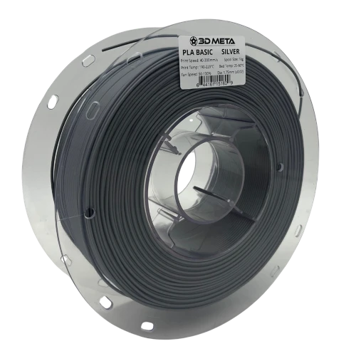 3D Meta PLA Basic Silver 1KG Spool M-PLAB-SIL-1KGX1.75MM