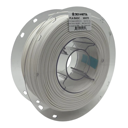 3D Meta PLA Basic White 1KG Spool M-PLAB-WHI-1KGX1.75MM