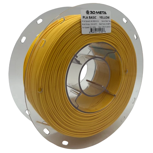 3D Meta PLA Basic Yellow 1KG Spool M-PLAB-YELL-1KGX1.75MM