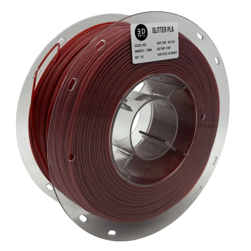 3D Meta Glitter PLA Red 1KG Spool M-PLAGLI-RED-1KGX1.75MM