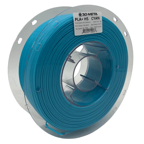 3D Meta PLA+ HS Cyan 1KG Spool M-PLA+HS-CYAN-1KGX1.75MM
