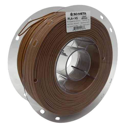 3D Meta PLA+ HS Light Brown 1KG Spool M-PLA+HS-LBRO-1KGX1.75MM