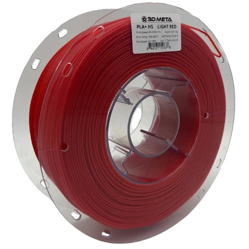 3D Meta PLA+ HS Light Red 1KG Spool M-PLA+HS-LRED-1KGX1.75MM
