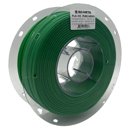 3D Meta PLA+ HS Pure Green 1KG Spool M-PLA+HS-PUREGRE-1KGX1.75MM