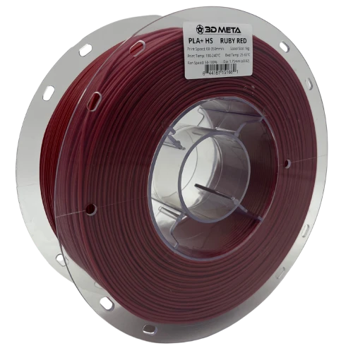 3D Meta PLA+ HS Ruby Red 1KG Spool M-PLA+HS-RUBYRED-1KGX1.75MM
