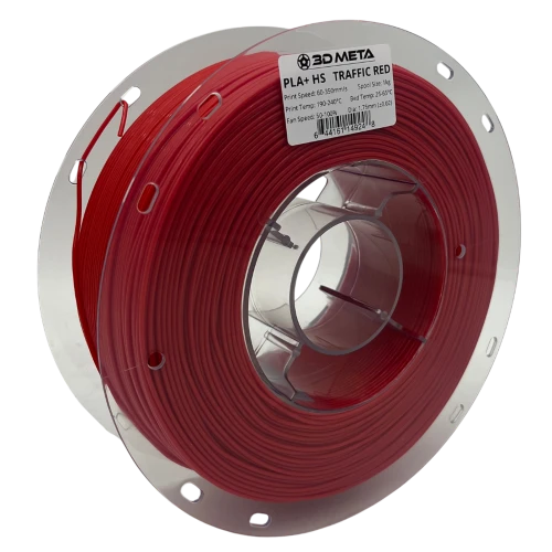 3D Meta PLA+ HS Traffic Red 1KG Spool M-PLA+HS-TRRED-1KGX1.75MM