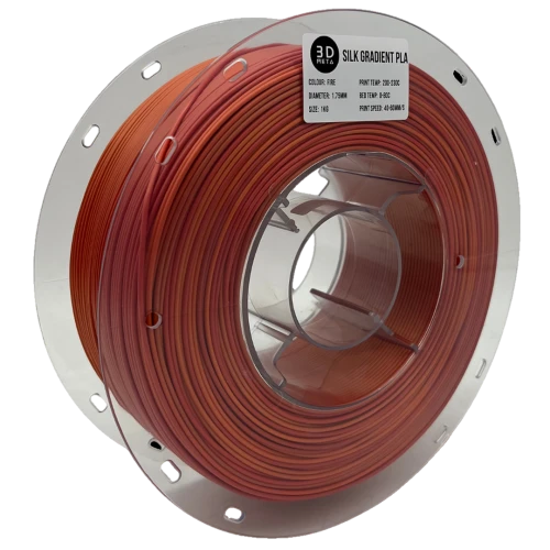 3D Meta Silk Gradient PLA Fire 1KG Spool M-SILK-FIRE-1KGX1.75MM